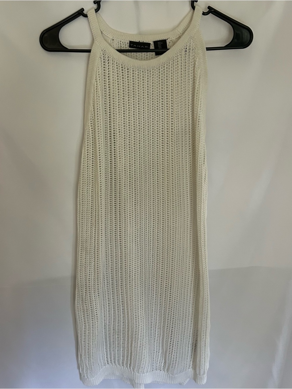 Tahari White Knit Midi dress